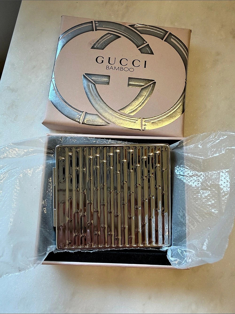 Gucci Bamboo compact mirror Silver Compact Mirror NIB